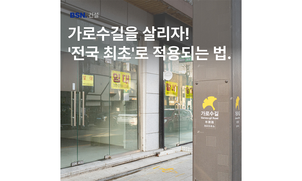 전국 최초로 가로수길에 적용되는 법!